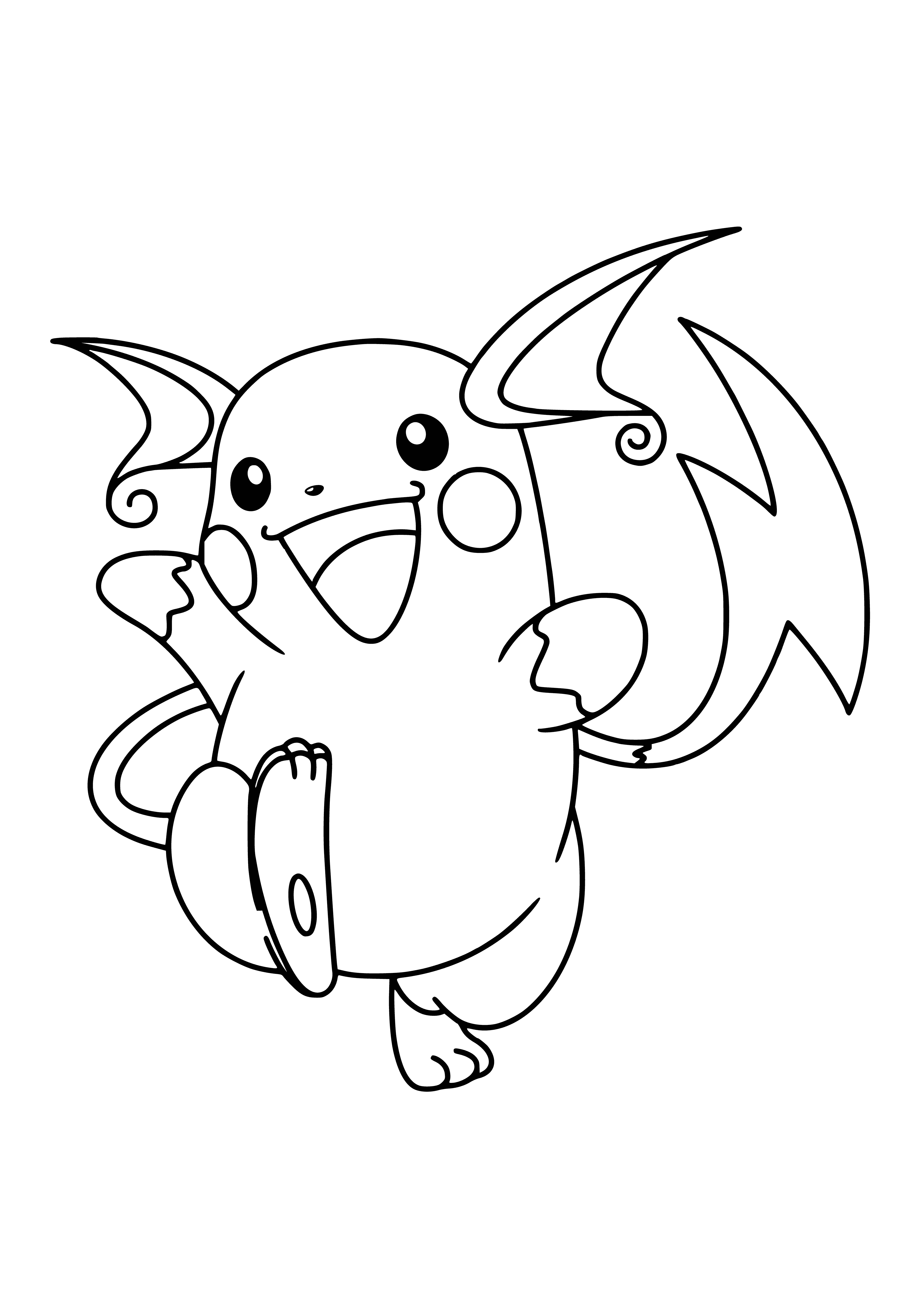 coloring page: Coloring Pokémon Raichu