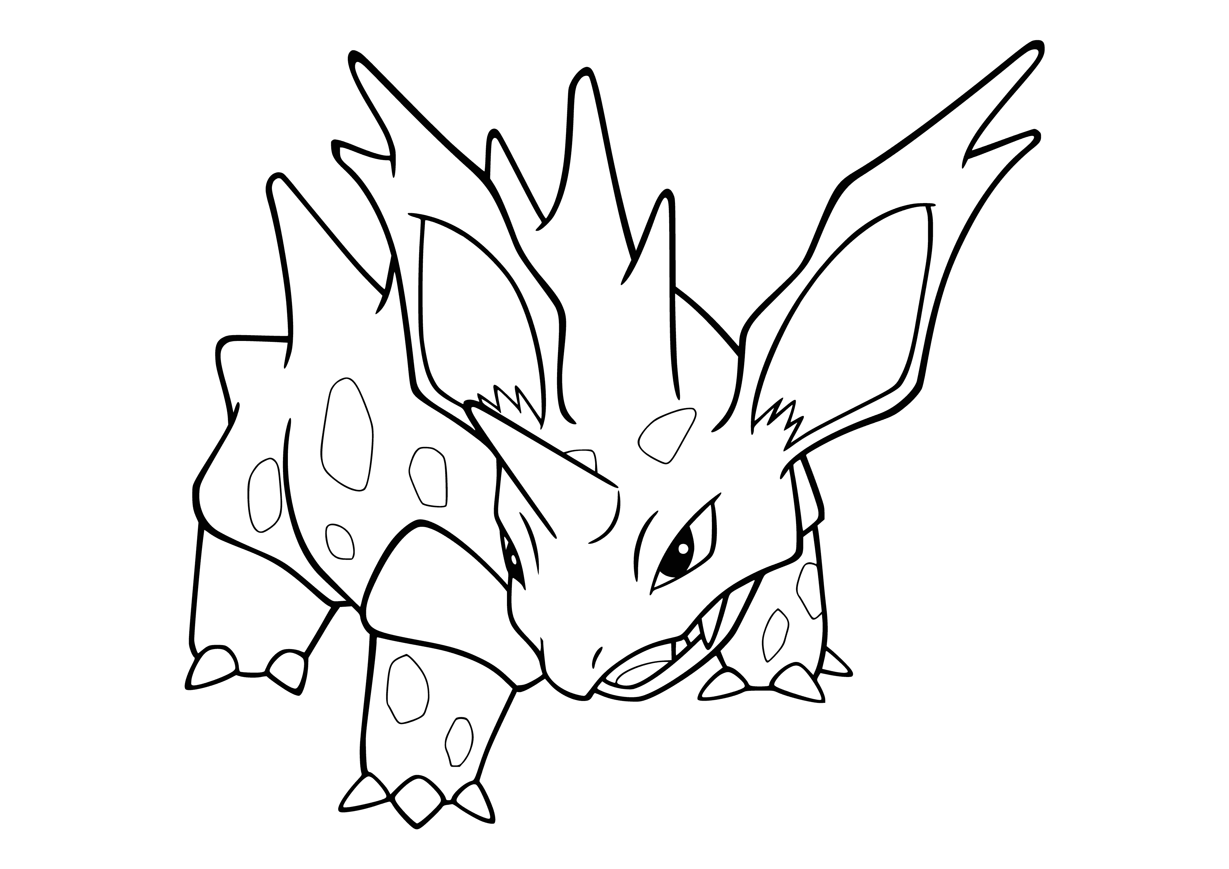 coloring page: Drawing by Pokemon Nidorino for coloring