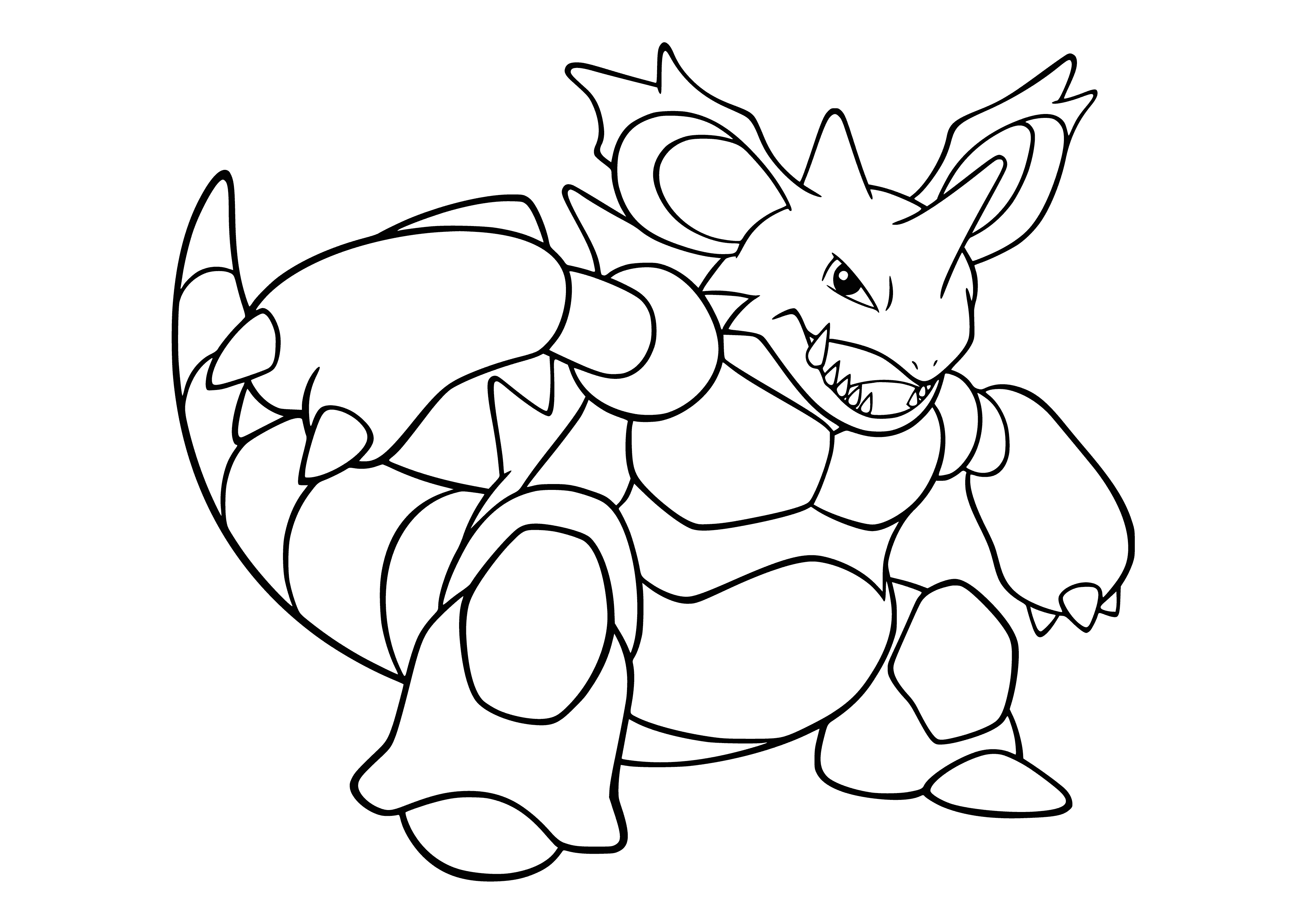 coloring page: Coloring Pokemon Nidoking for Children