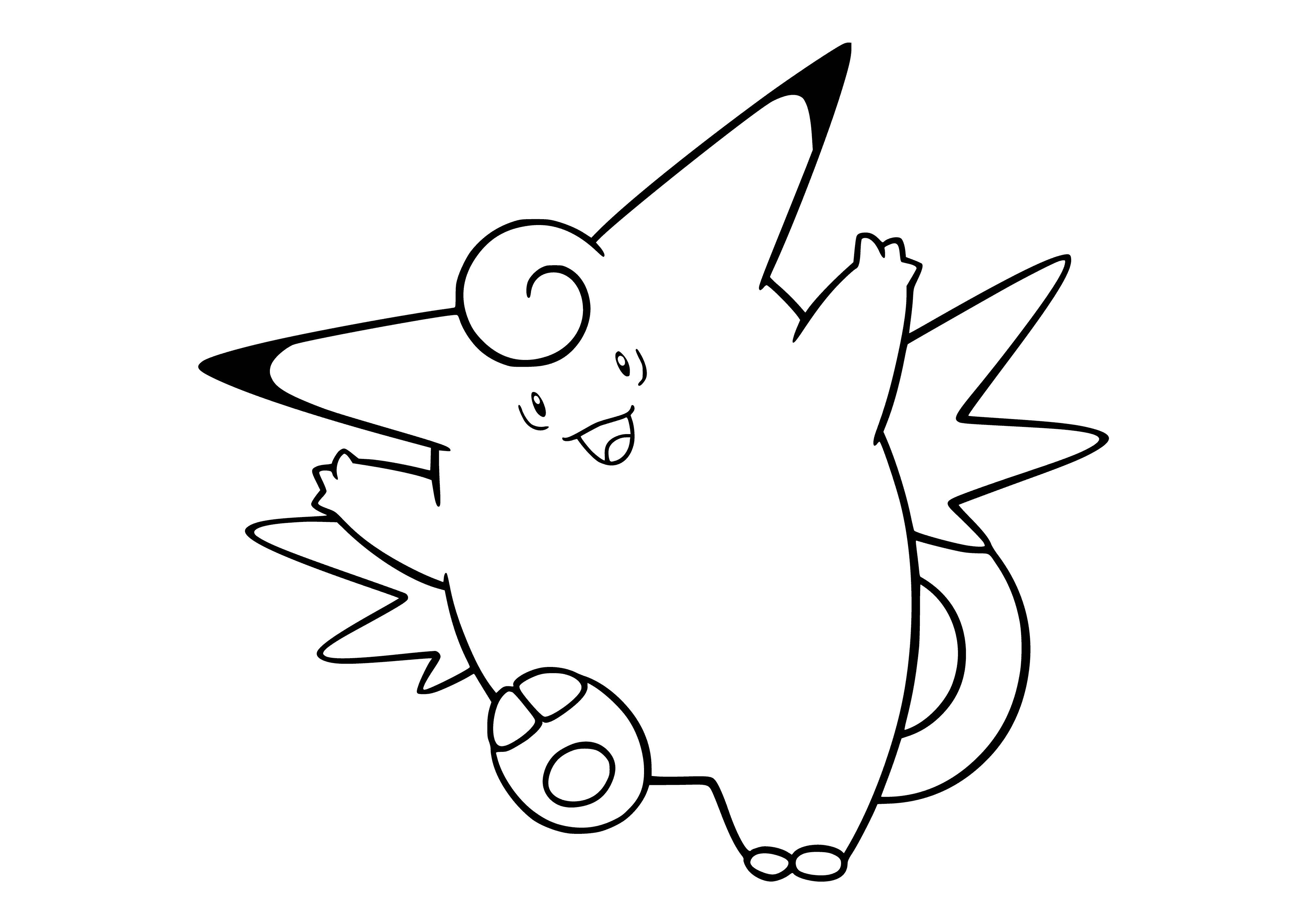 coloring page: Pokemon Coloring by Clefable