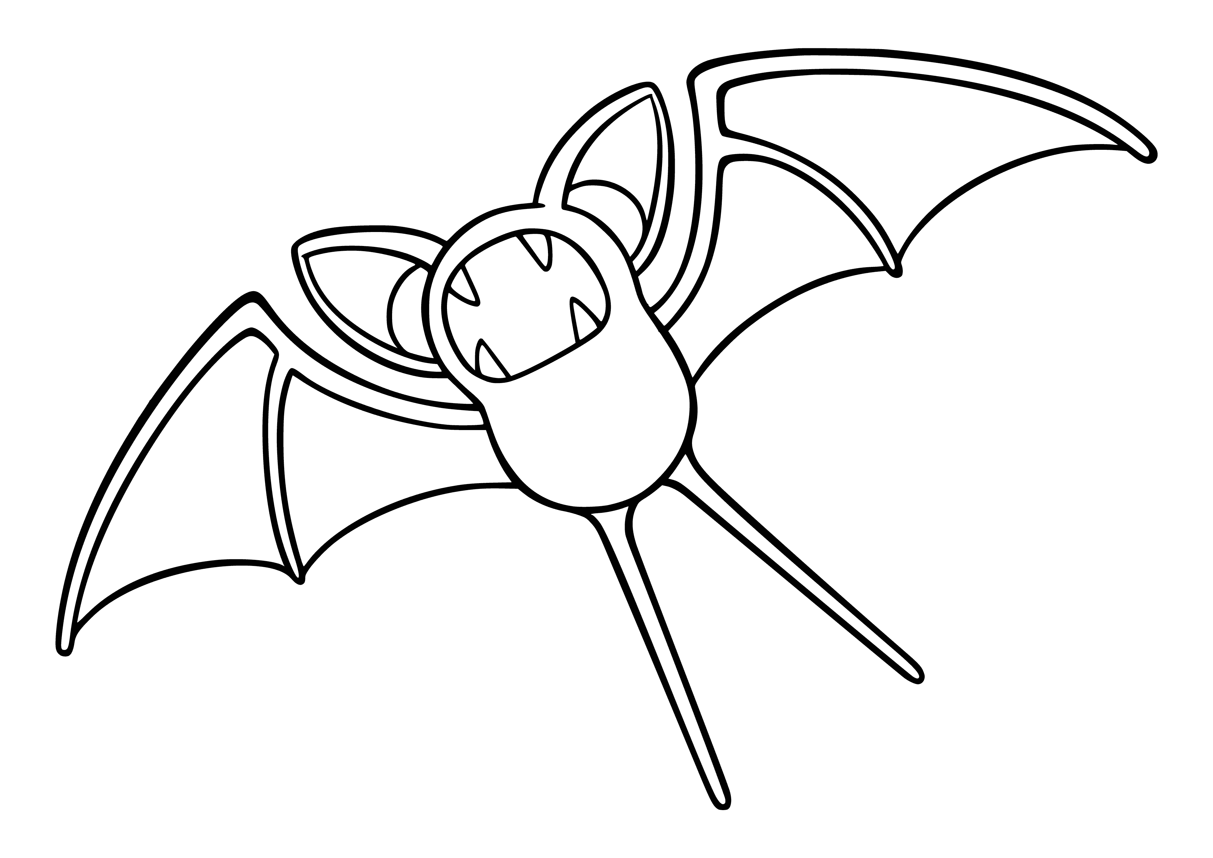 coloring page: Coloring Pokemon Zubat