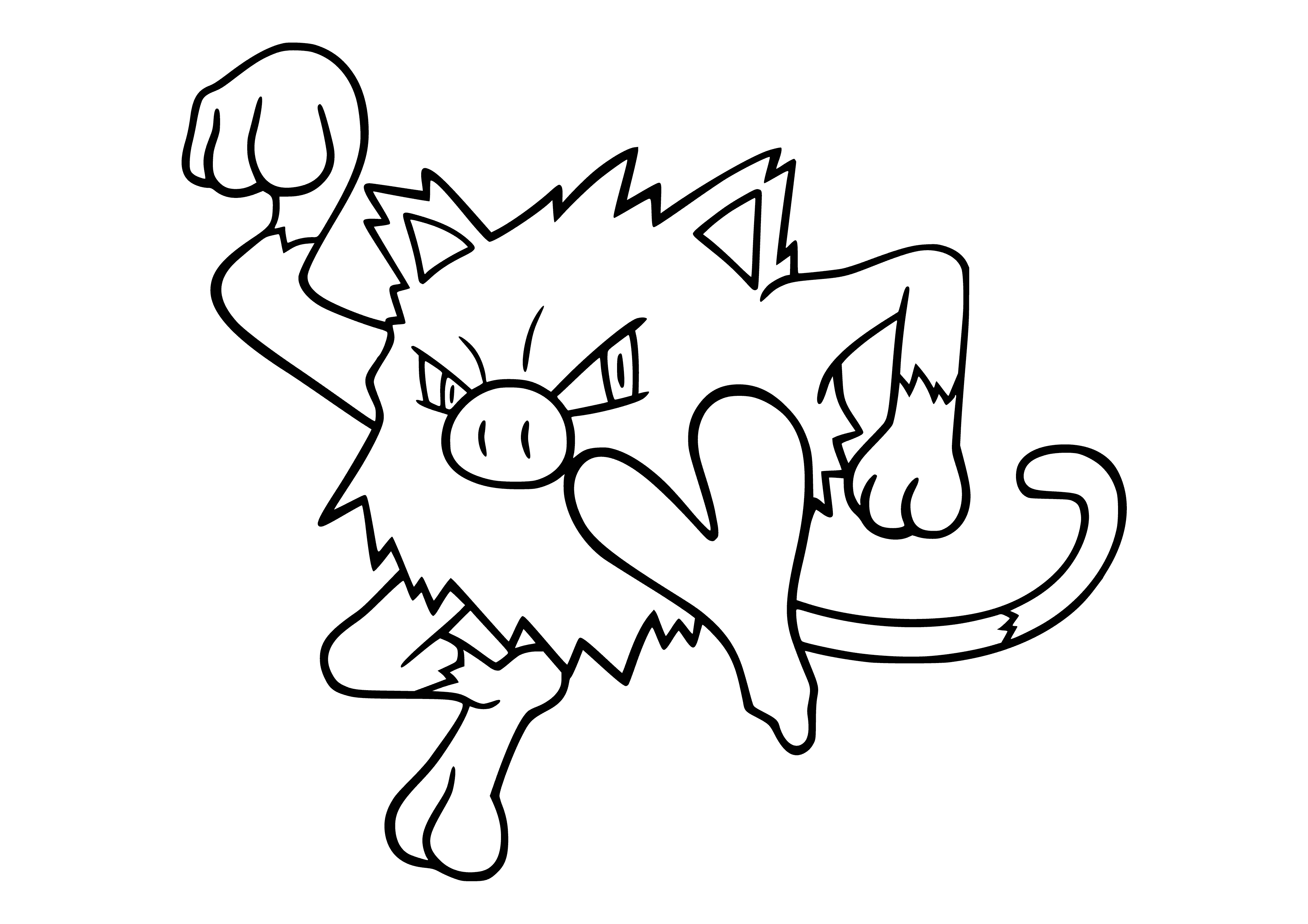 coloring page: Pokemon Primape Coloring