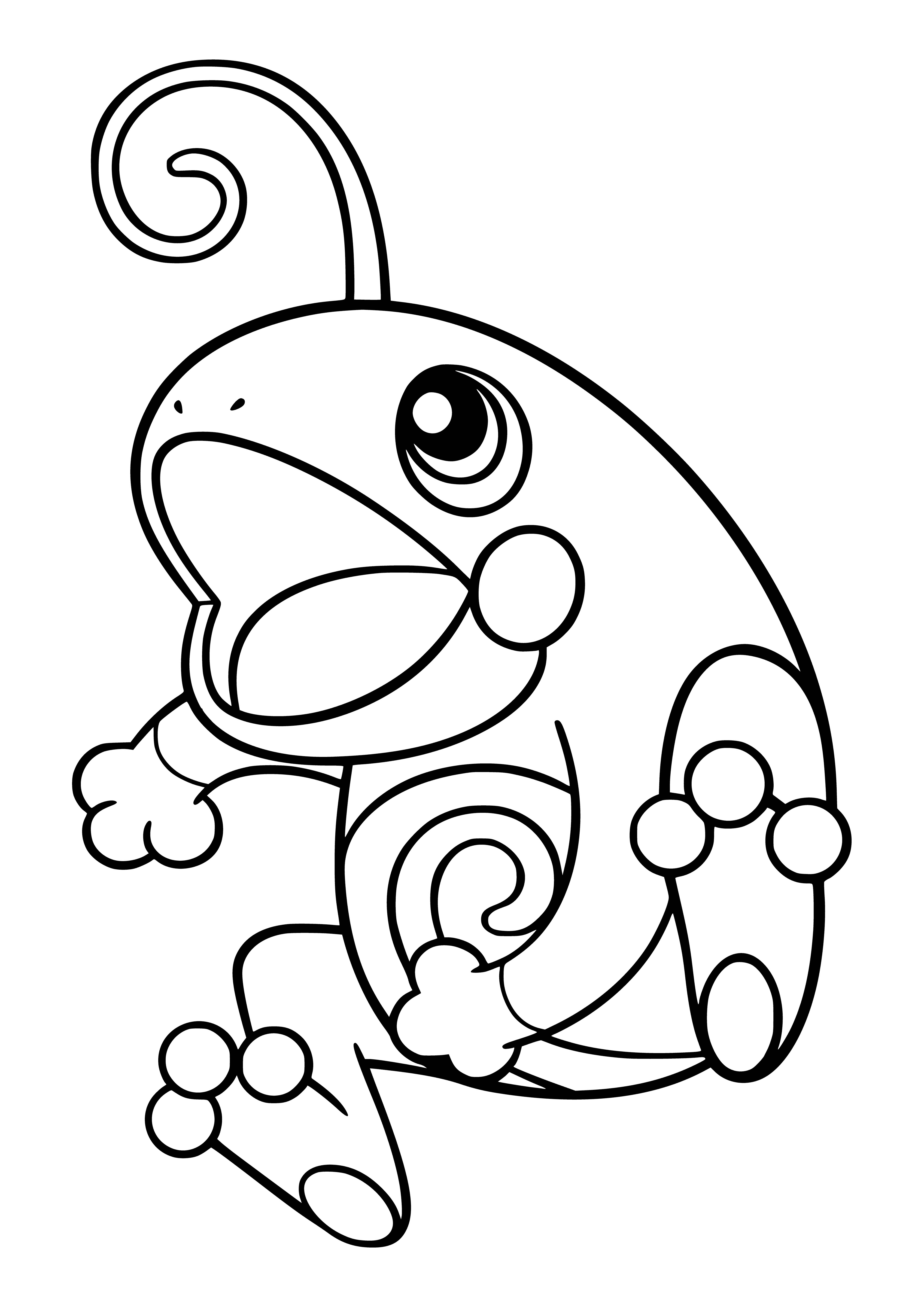 coloring page: Coloring Pokémon Polite eater