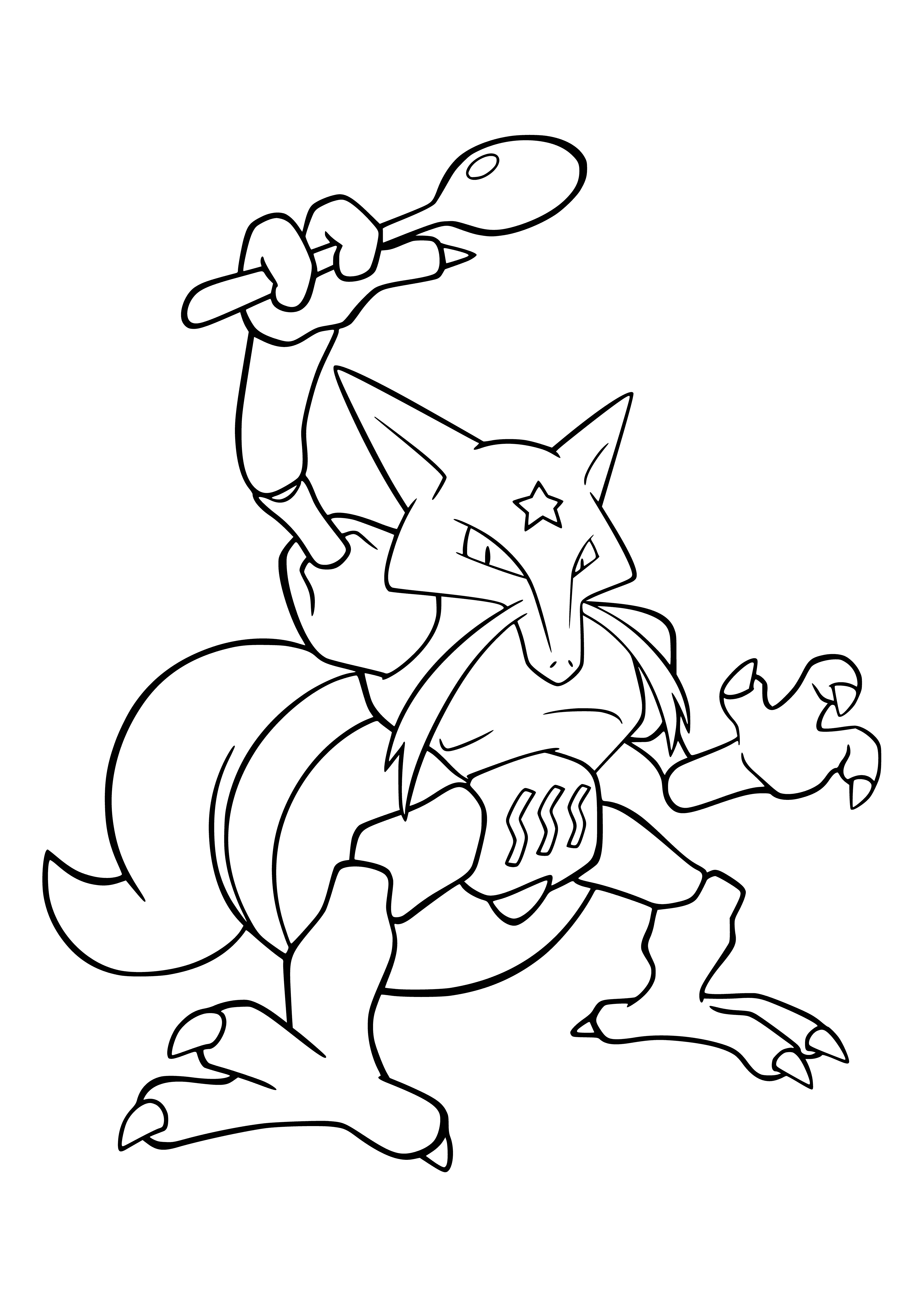 coloring page: Picture of Cadabras from Pokemon for coloring