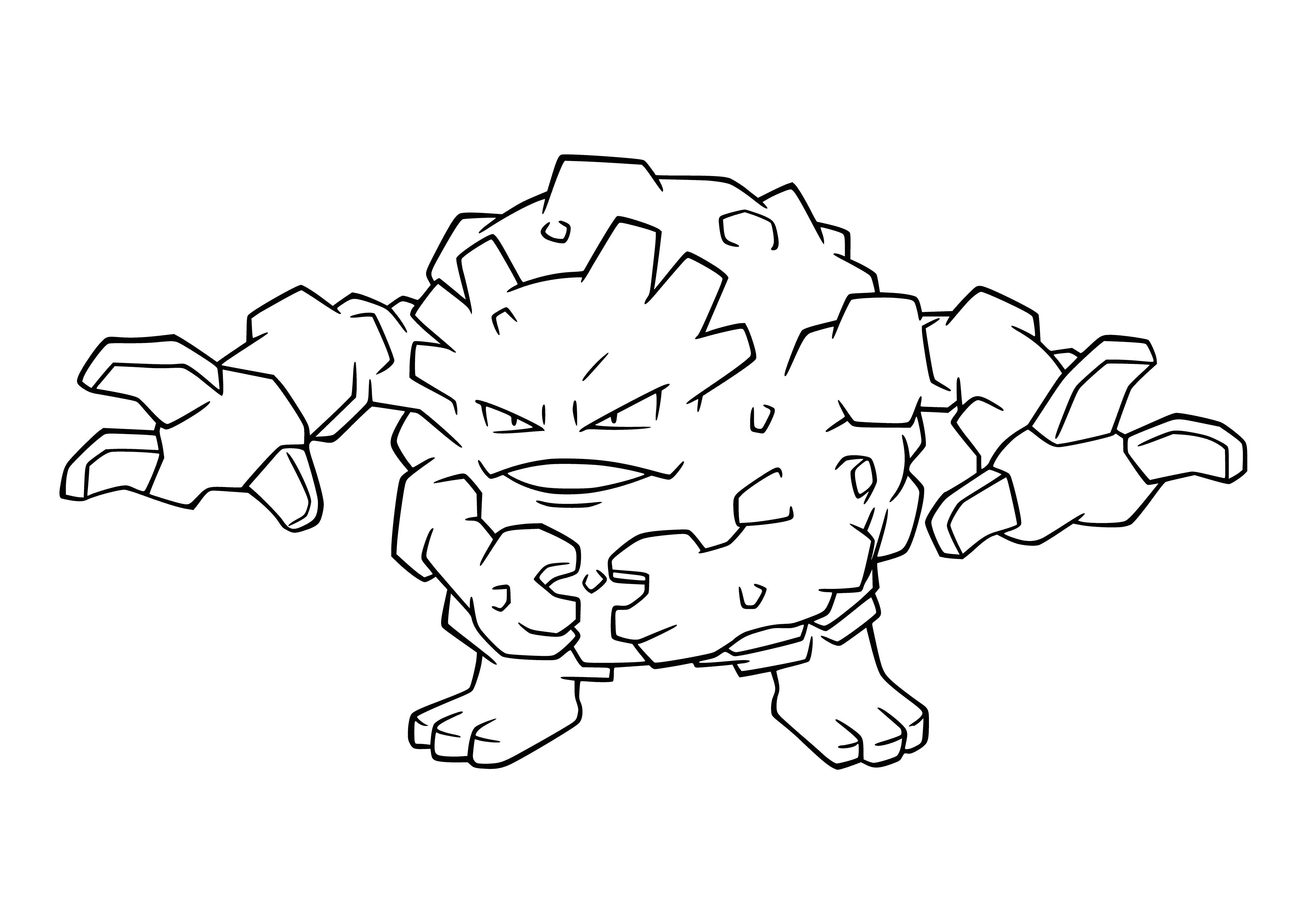 coloring page: Coloring Pokemon Graveler