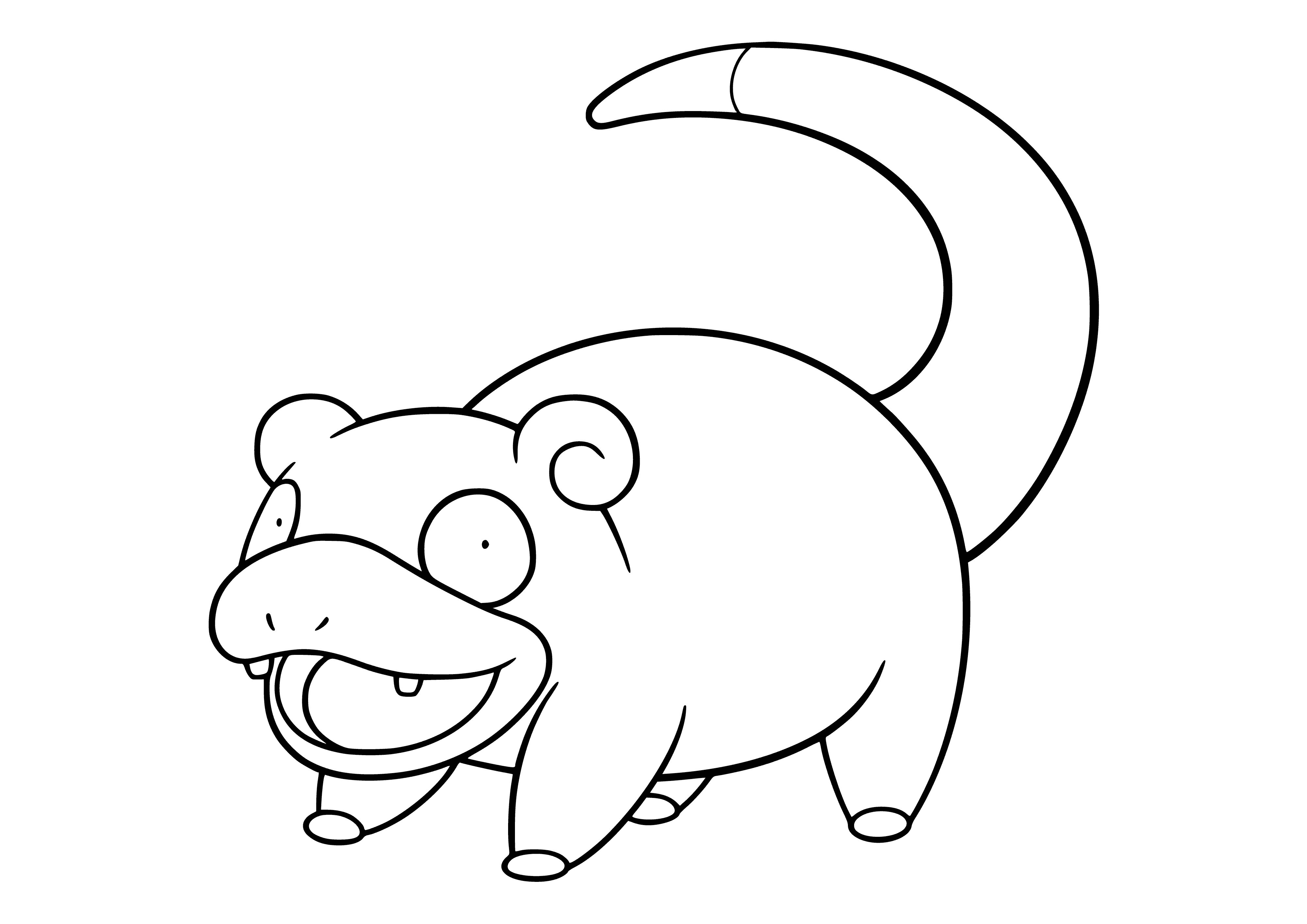 coloring page: Coloring Pokemon Slopek - the line of evolution