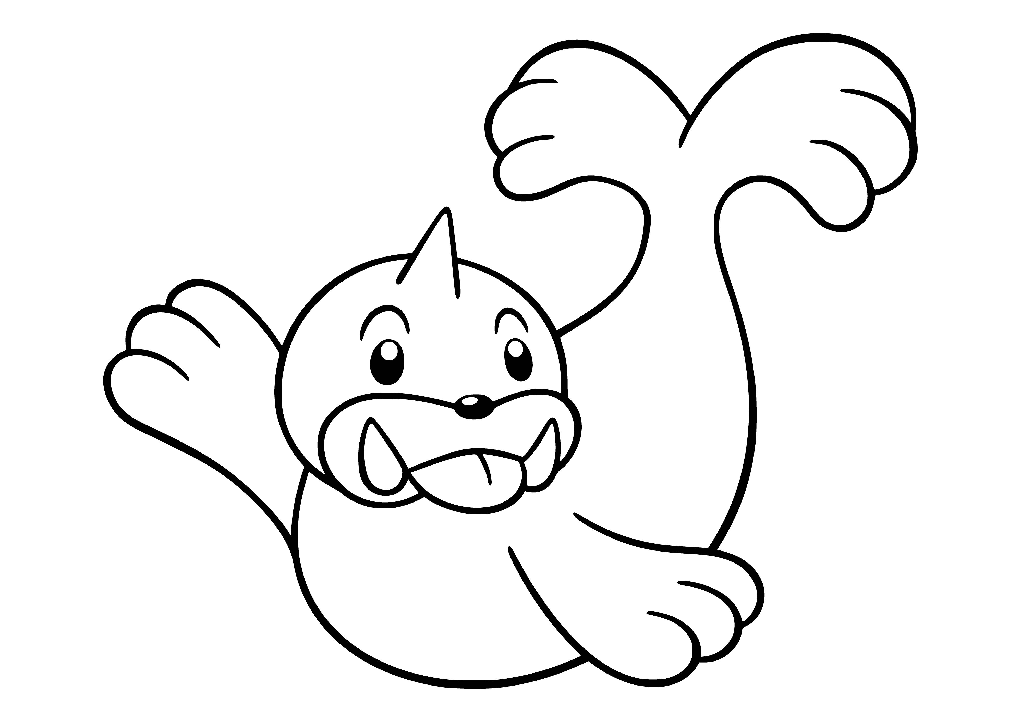 coloring page: Picture of Pokemon Forces for coloring