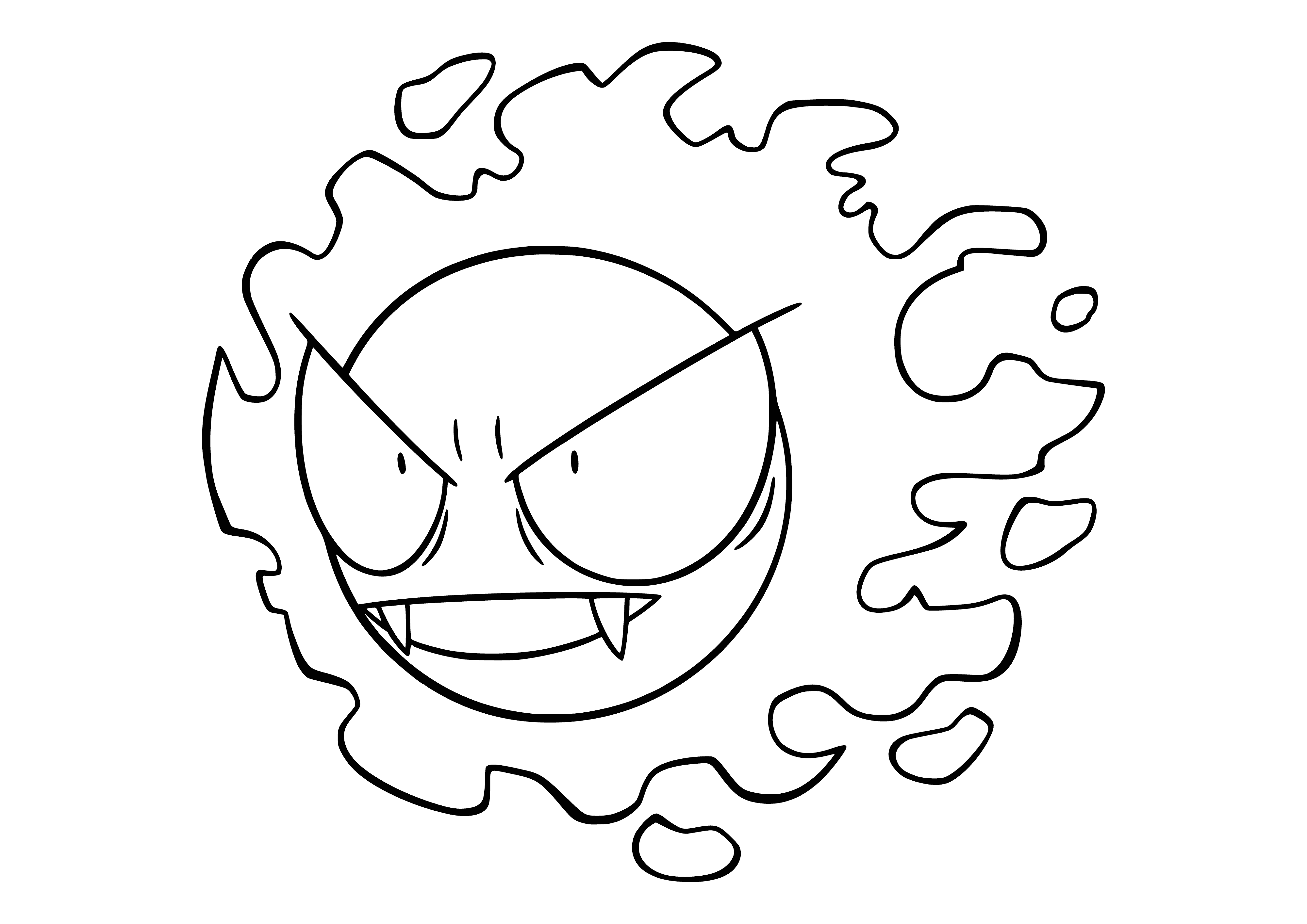 coloring page: Coloring Pokemon Gastley