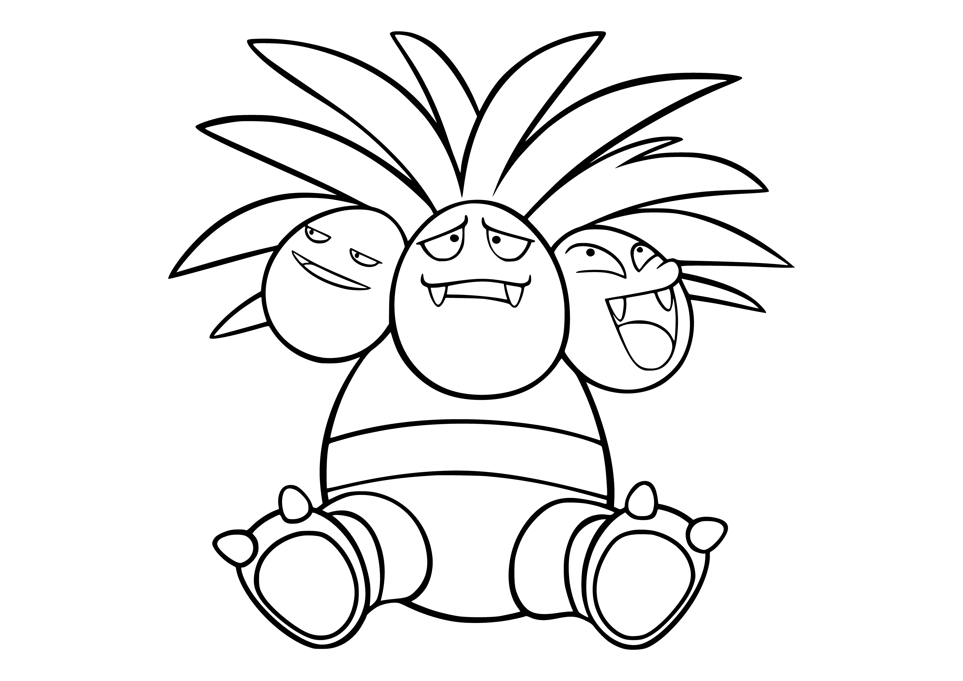 coloring page: Exegger from the world of Pokemon