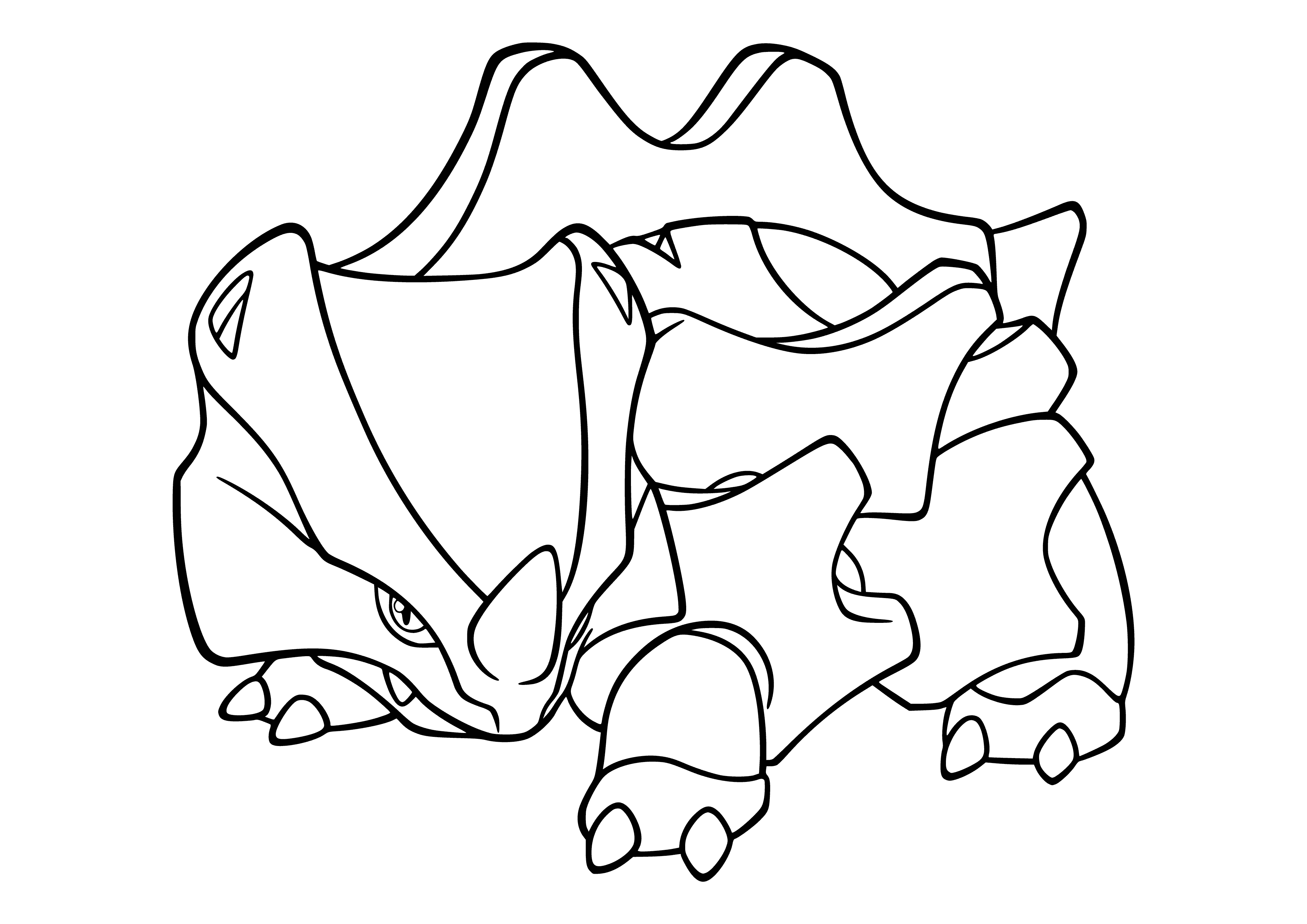 coloring page: Drawing by Pokemon Rayhorn for coloring