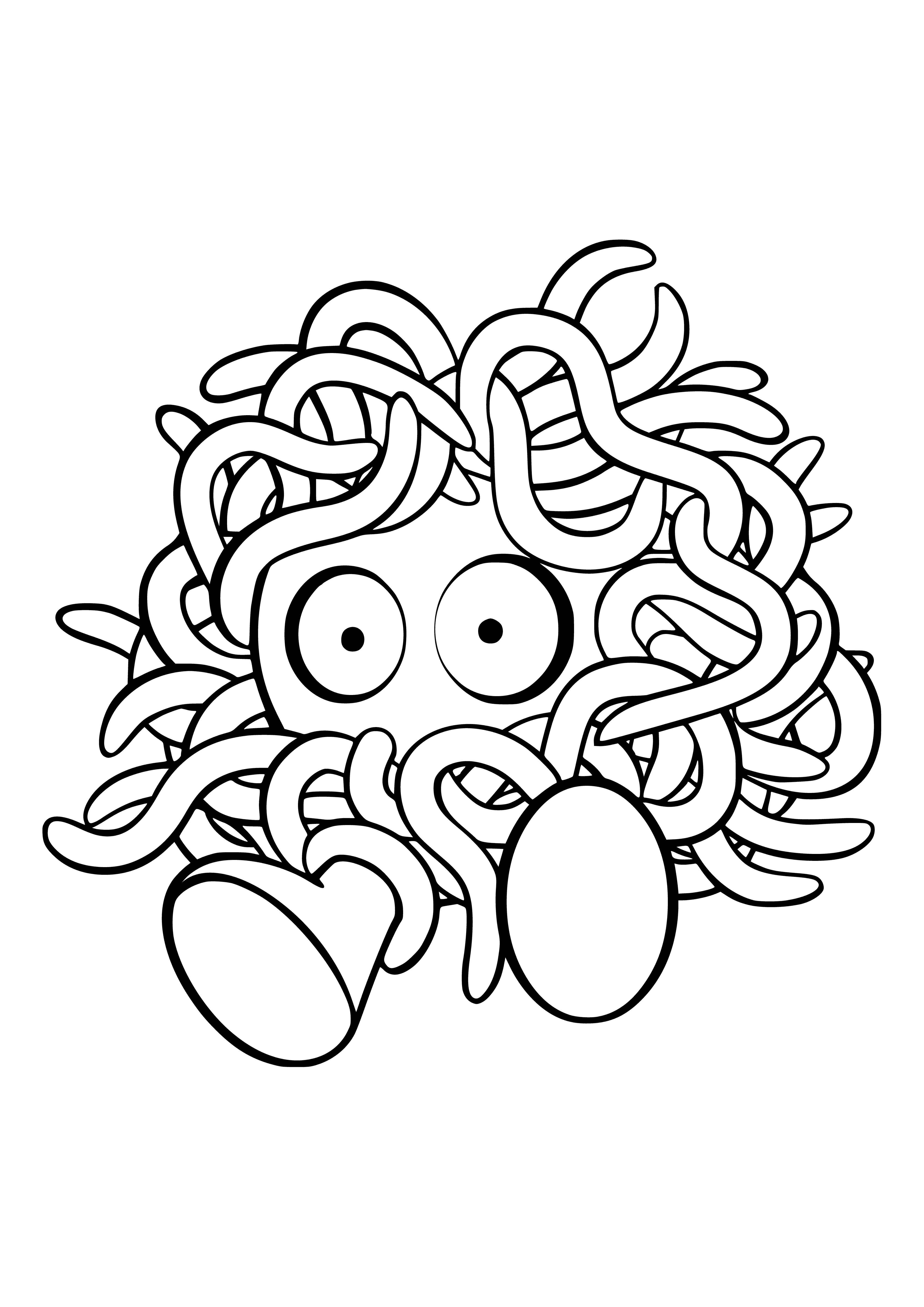 coloring page: Coloring Pokemon Tangel