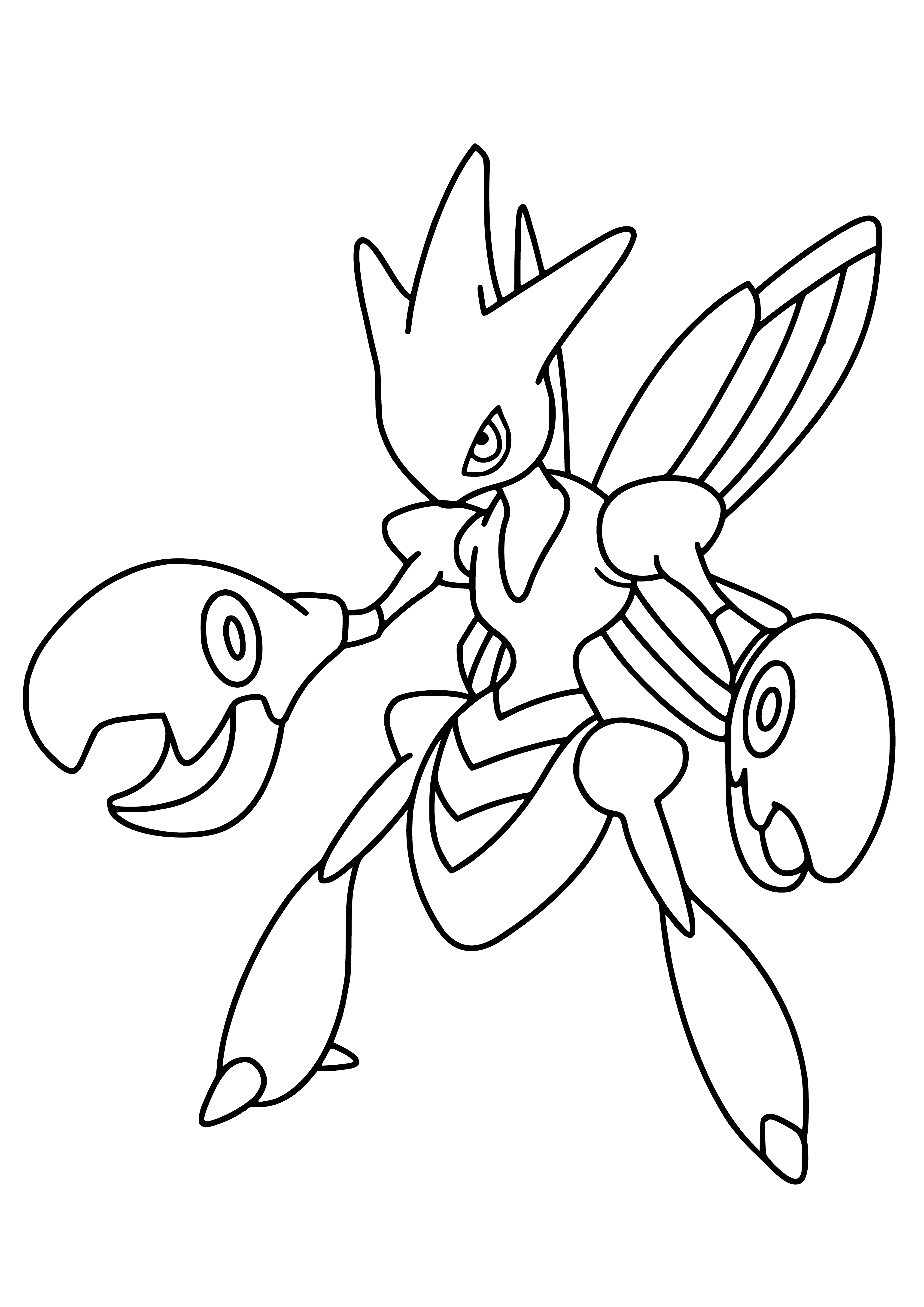 coloring page: Coloring Pokemon Seasor in black and white