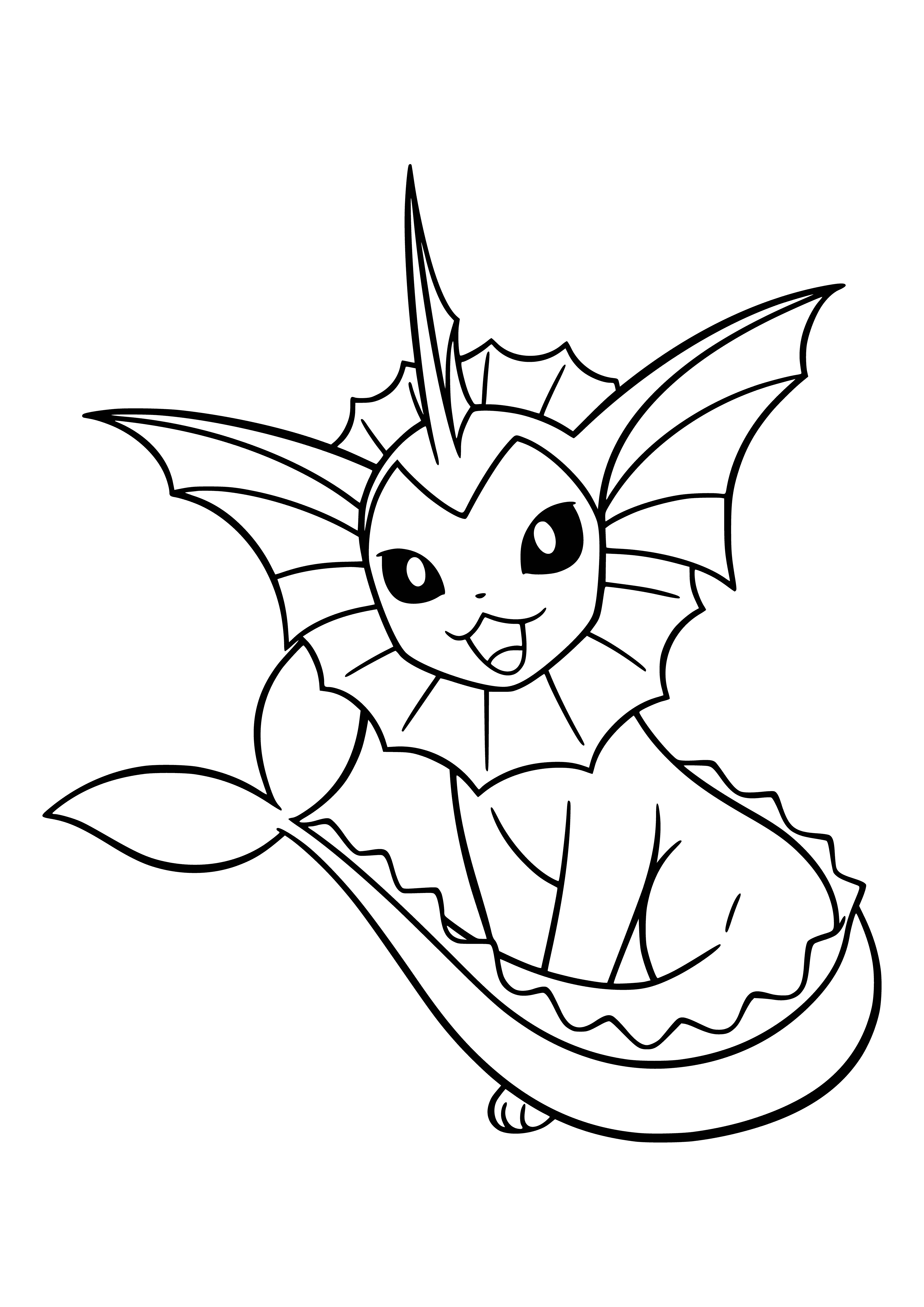 coloring page: Vaporeon - Pokémon for coloring