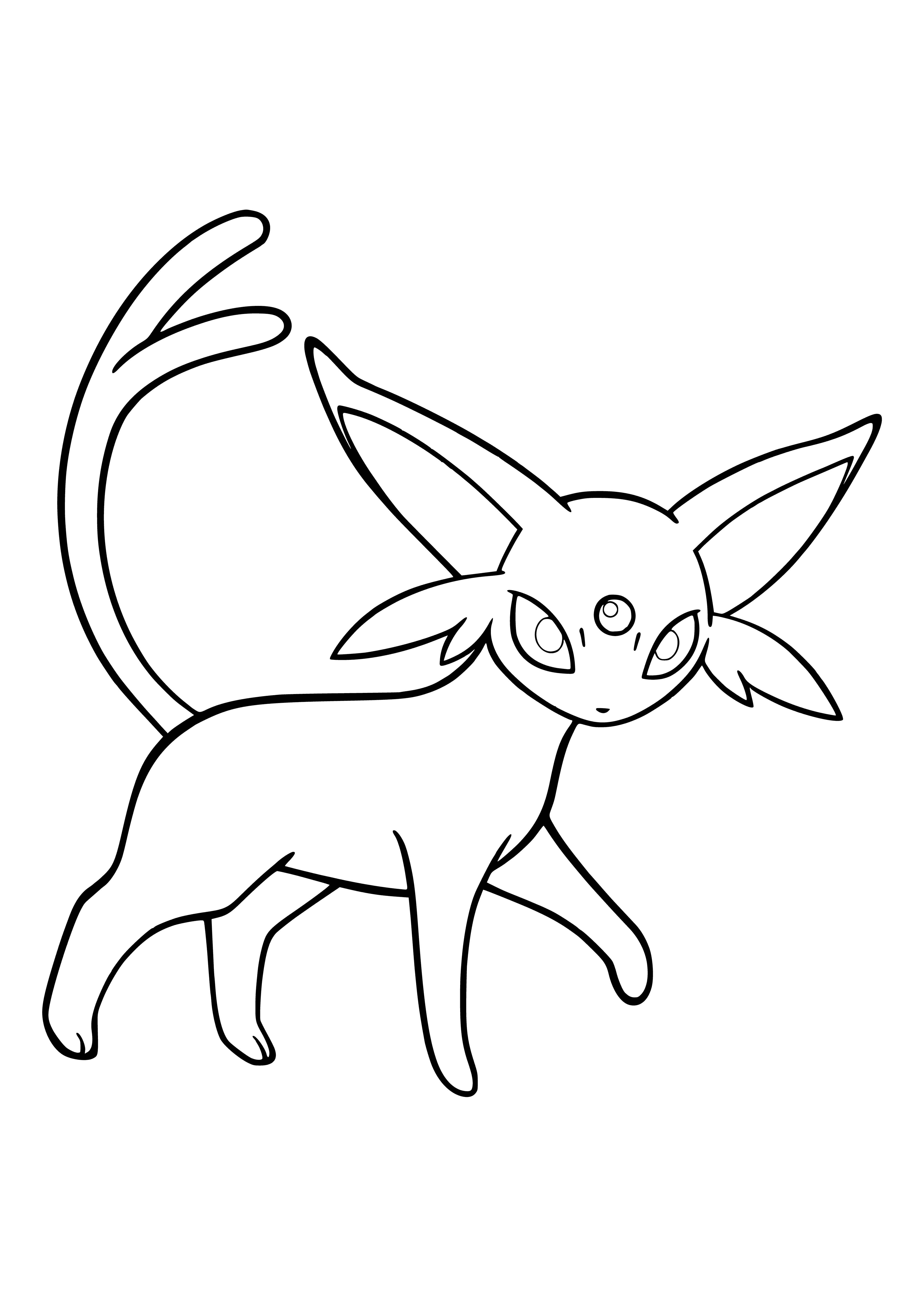 coloring page: Coloring Pokemon Espeon