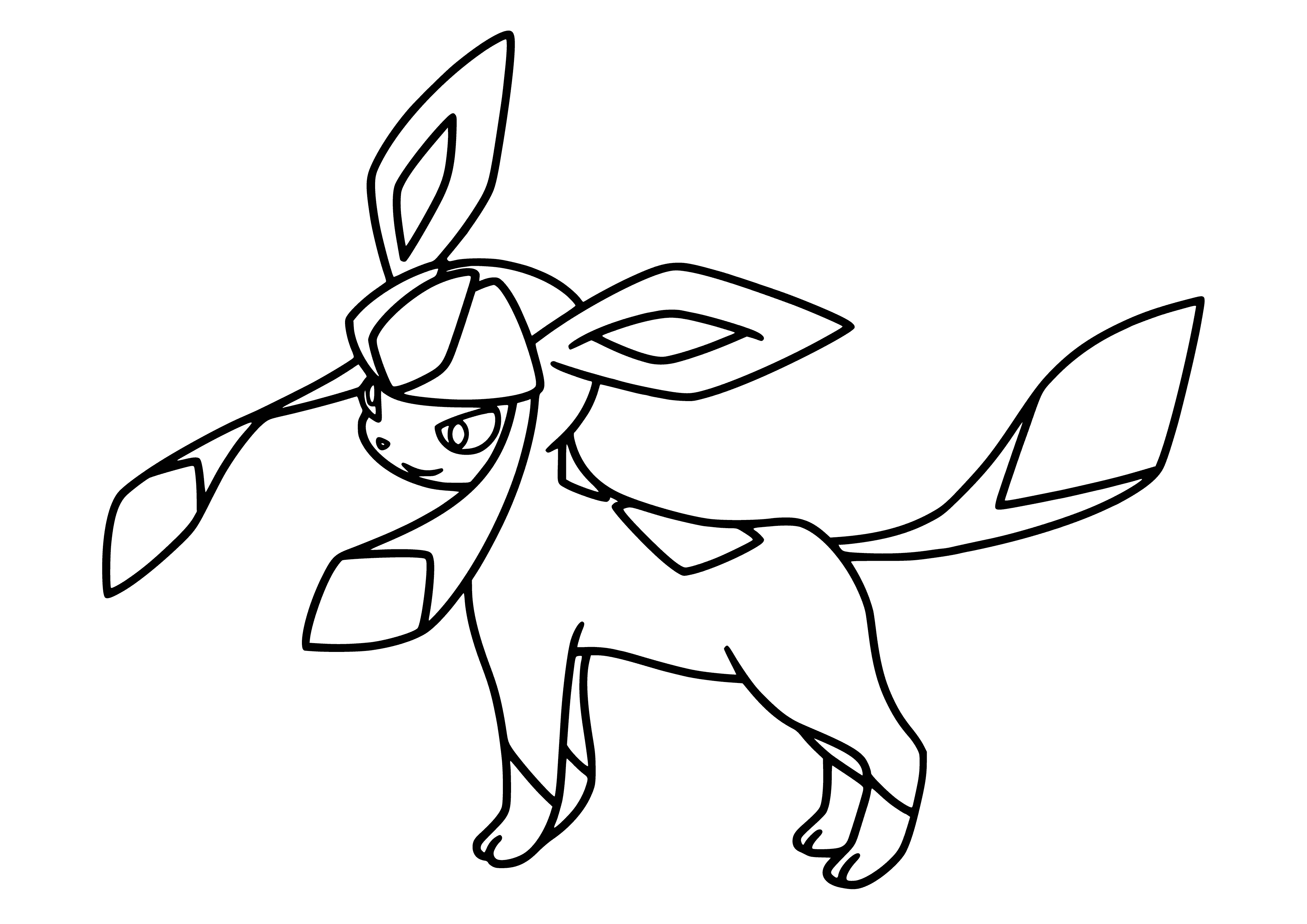 coloring page: Drawing by Pokemon Glaceon for coloring