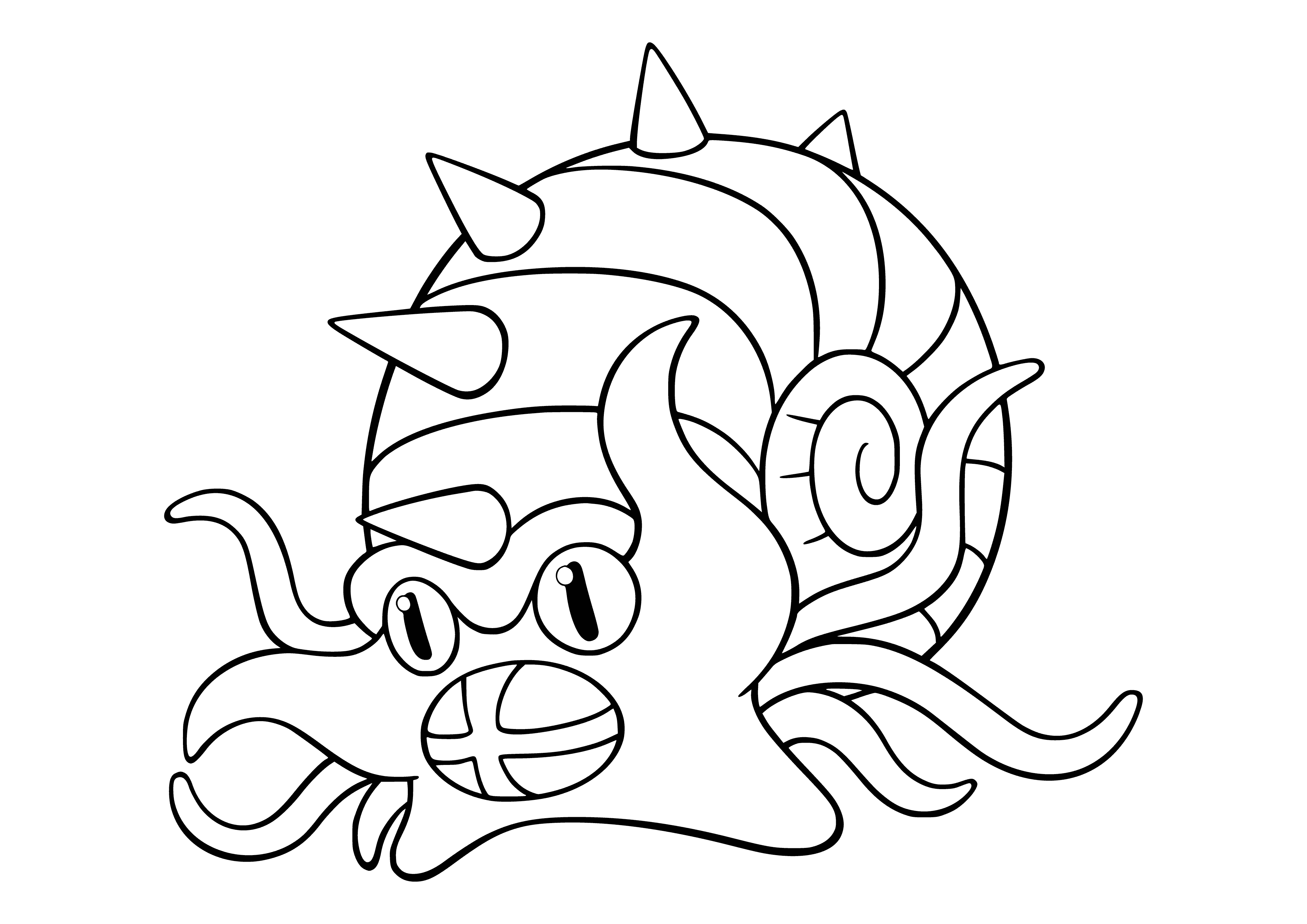 coloring page: Pokemon Omastar Coloring