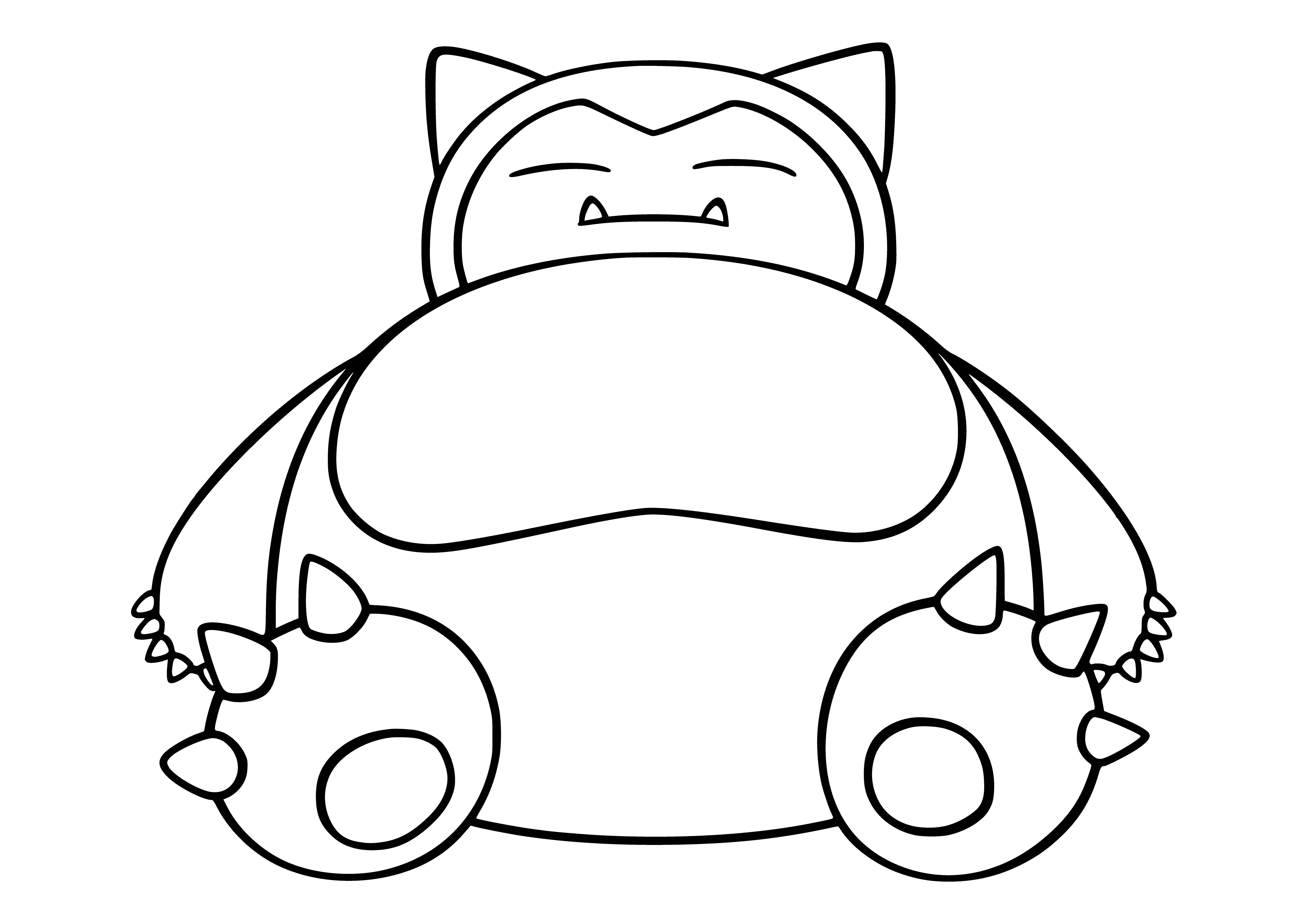 coloring page: Coloring Pokemon Snorlax