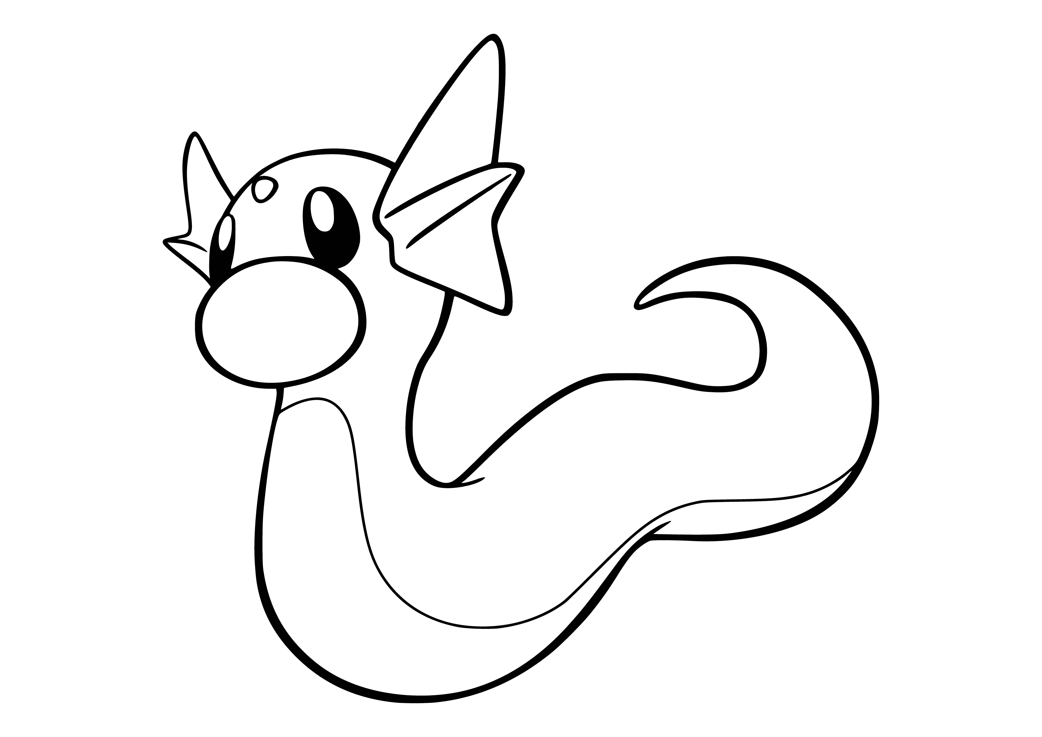 coloring page: Pokemon Dratini for coloring