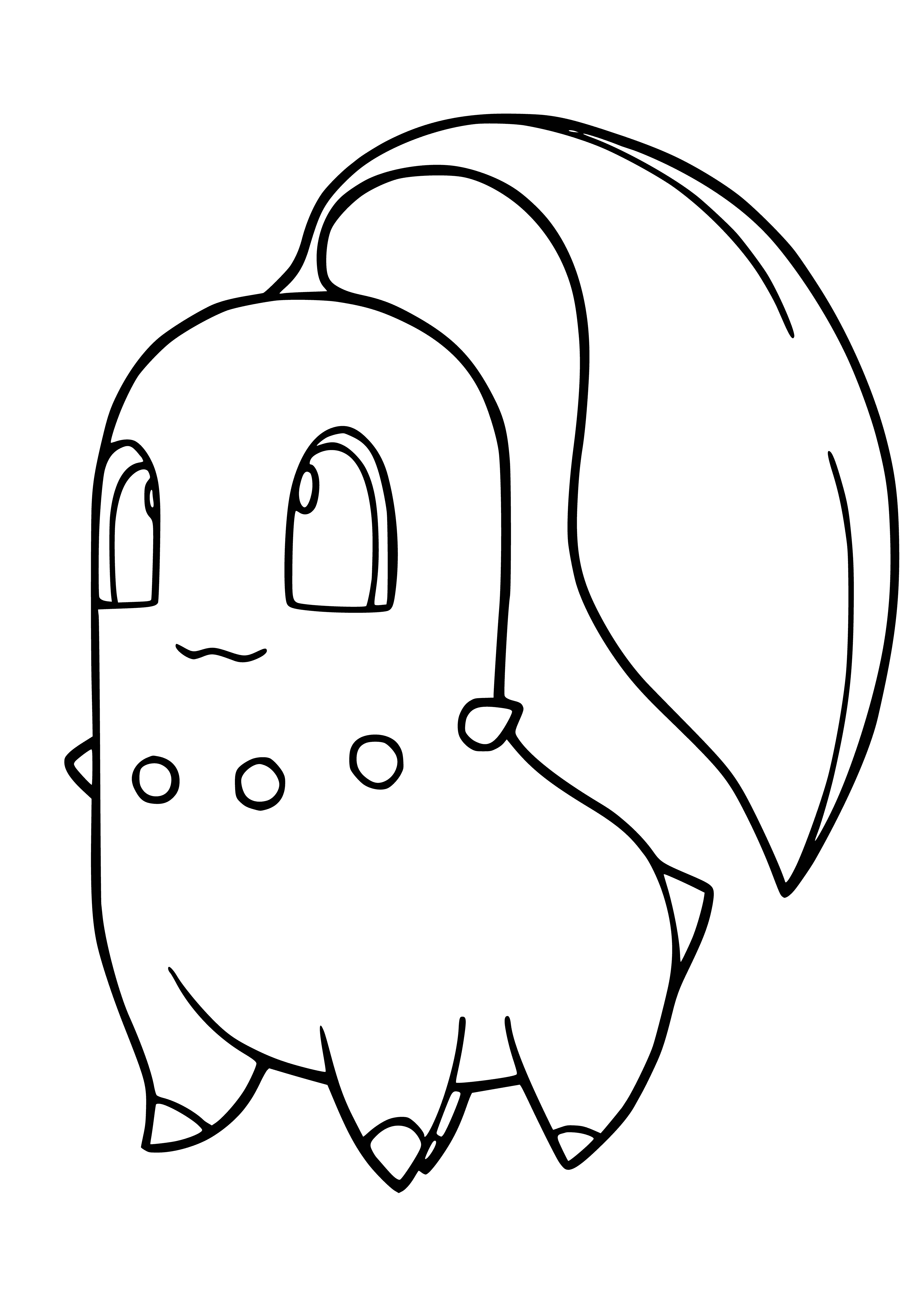 coloring page: Pokemon Chicorita in coloring