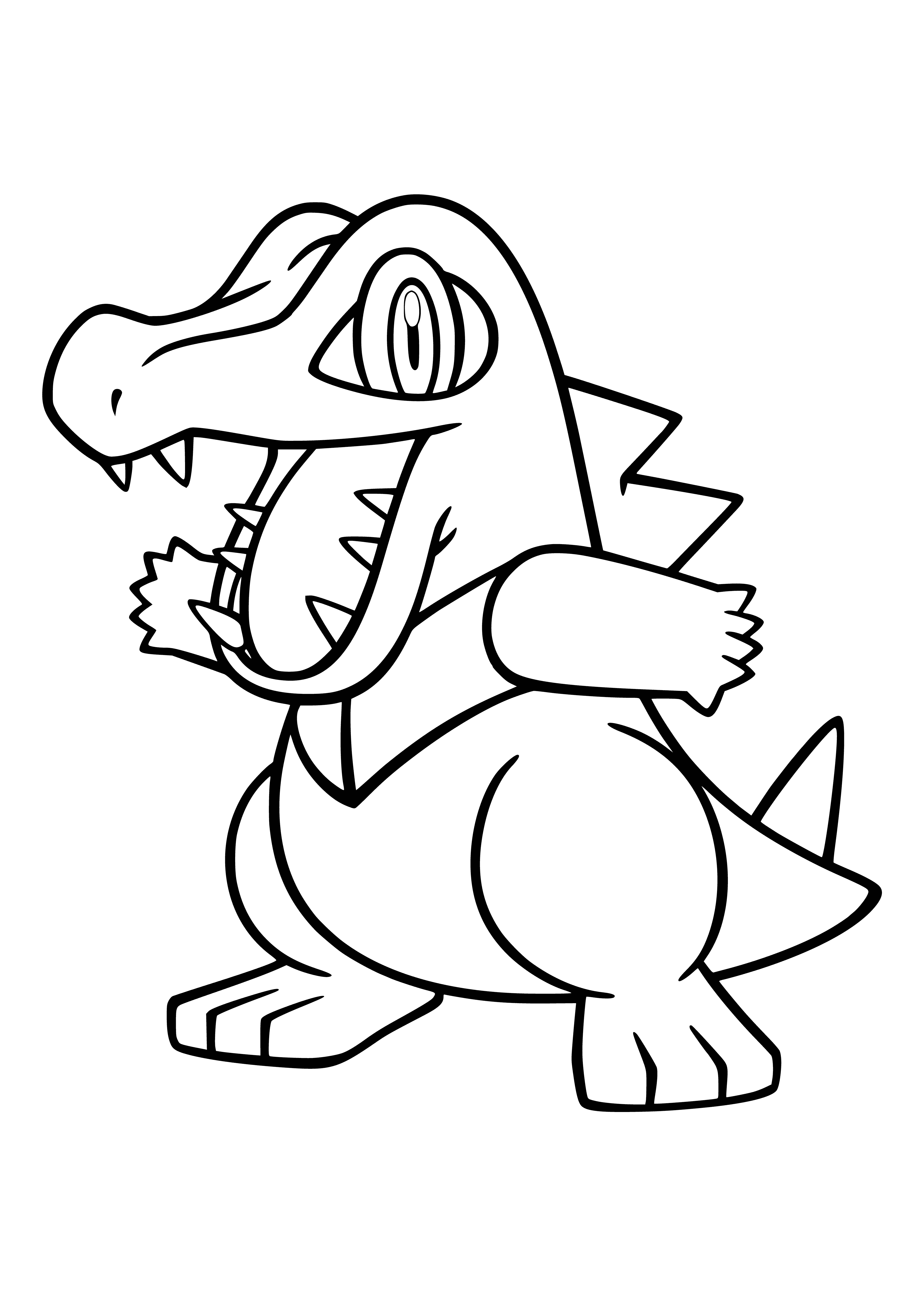 coloring page: Coloring Pokemon Totodale for children