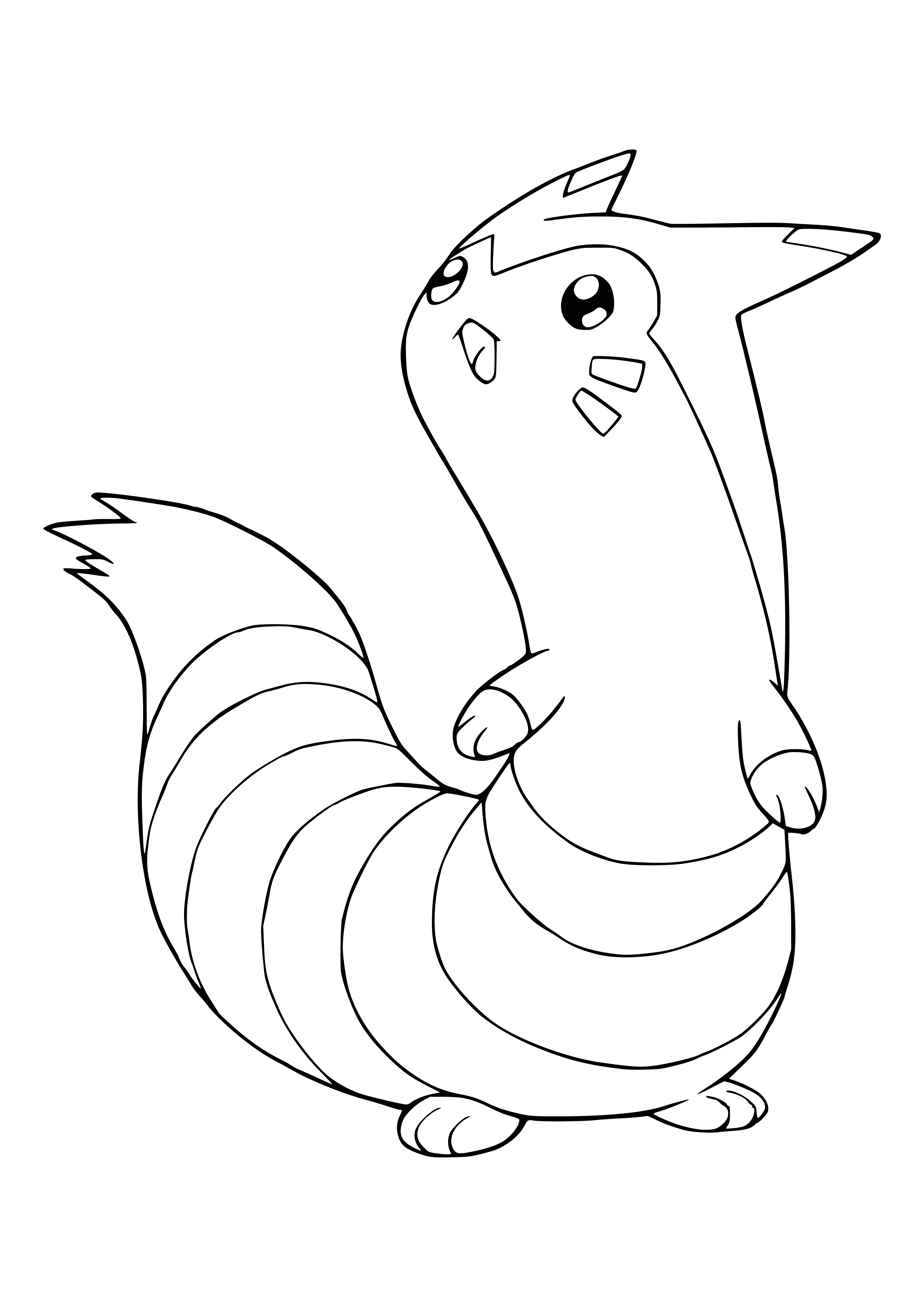 coloring page: Pokemon Fourret drawing for coloring