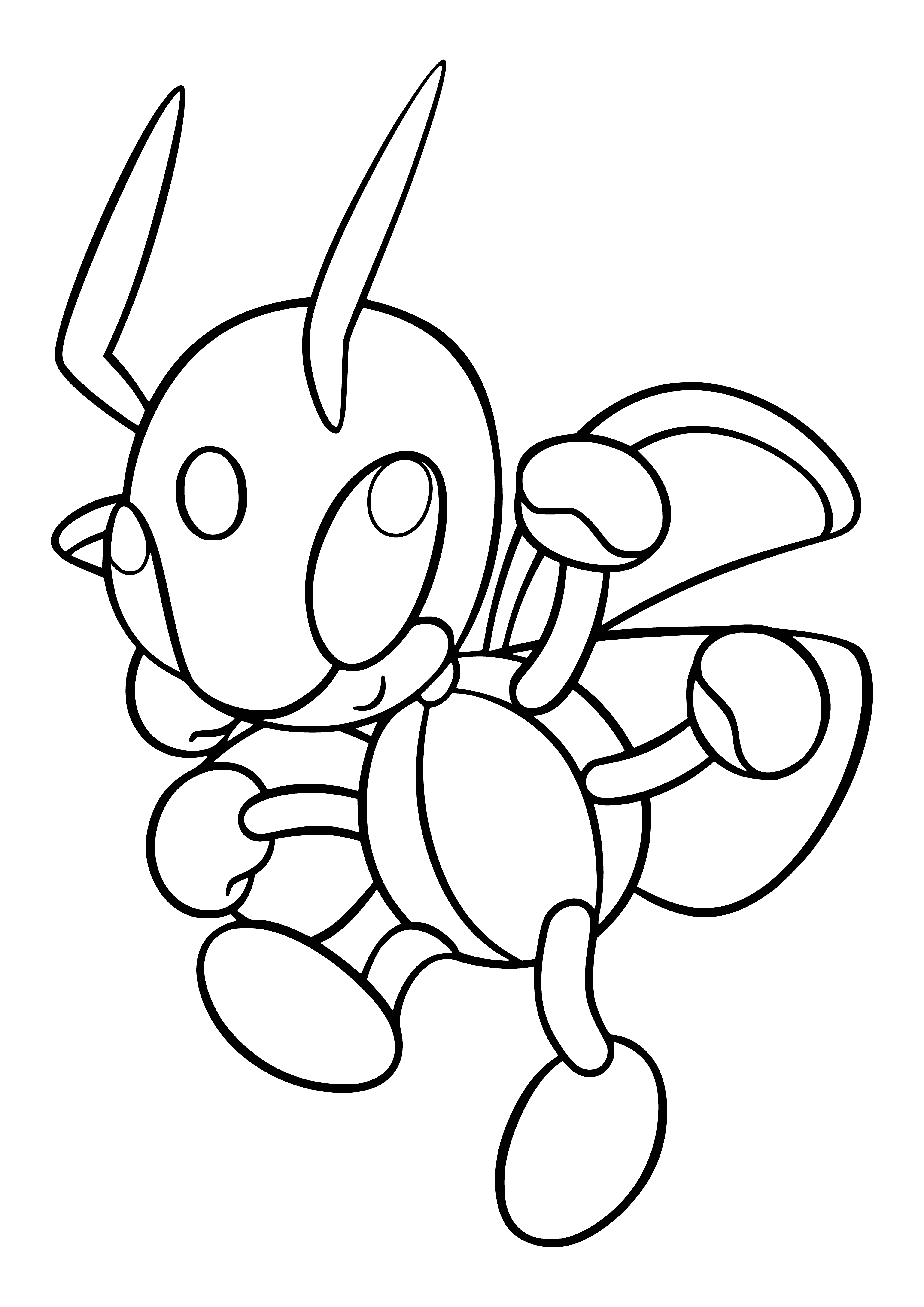 coloring page: Ledian - a youthful form of Pokemon, ready for coloring