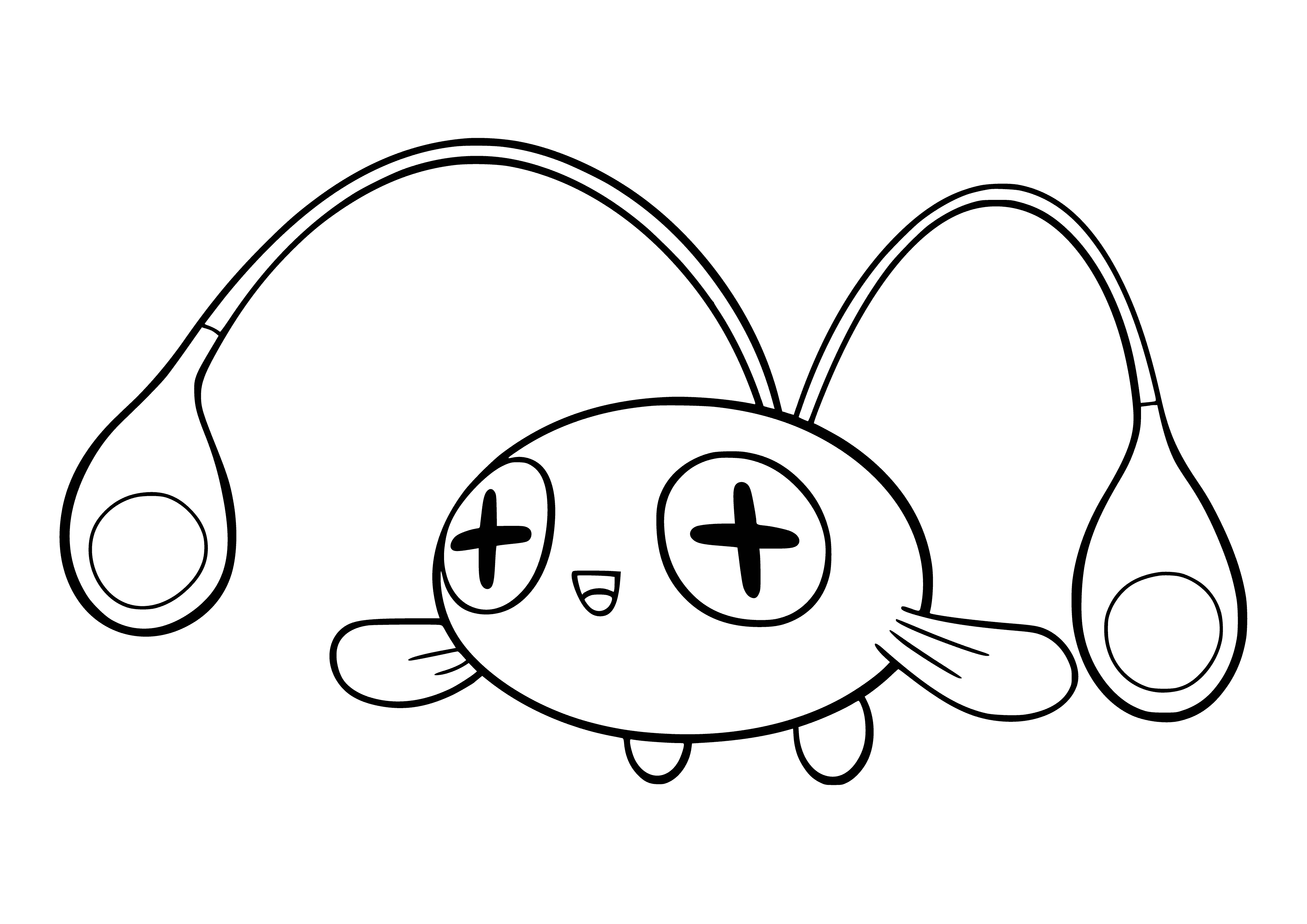 coloring page: Chinchow, Pokémon with long mustaches for coloring