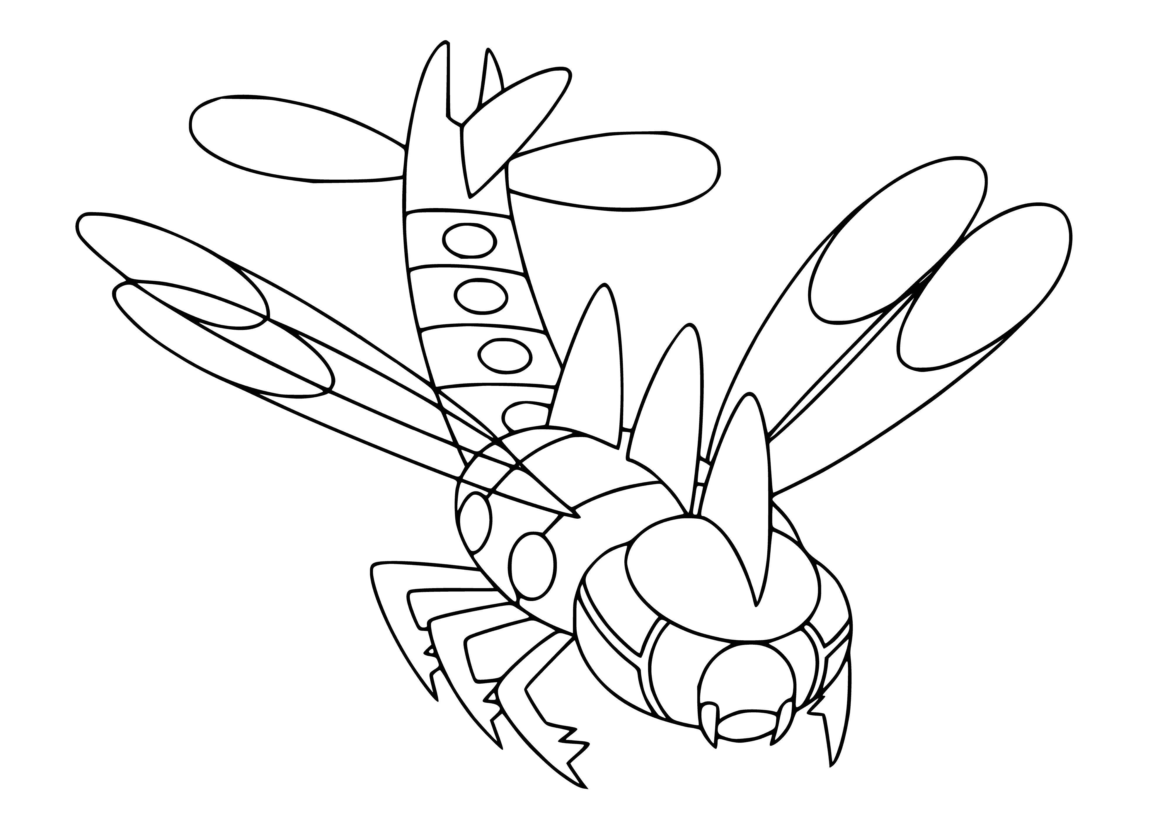 coloring page: Yanmega's Pokemon Coloring