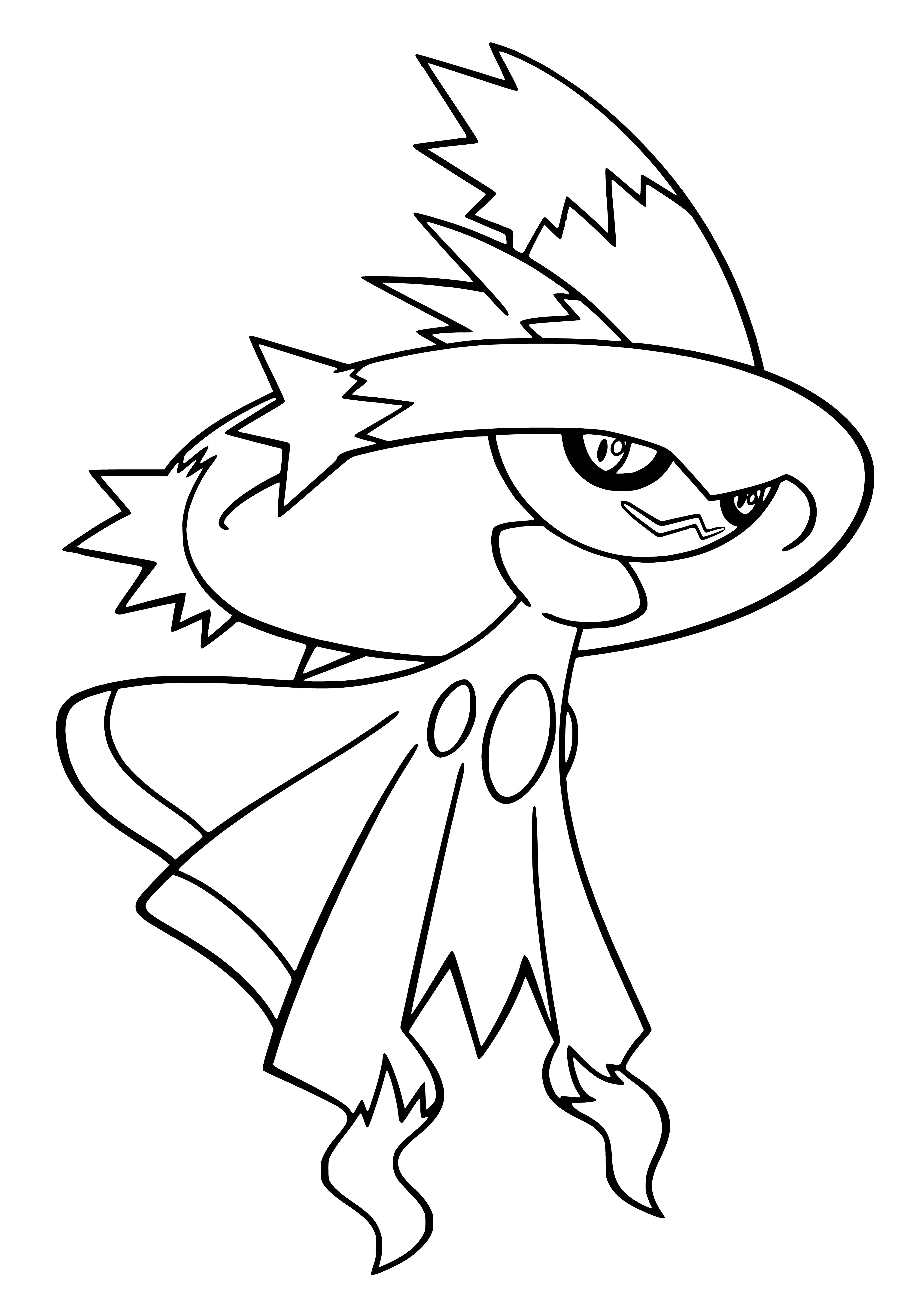 coloring page: Mismagius from Pokémon for coloring