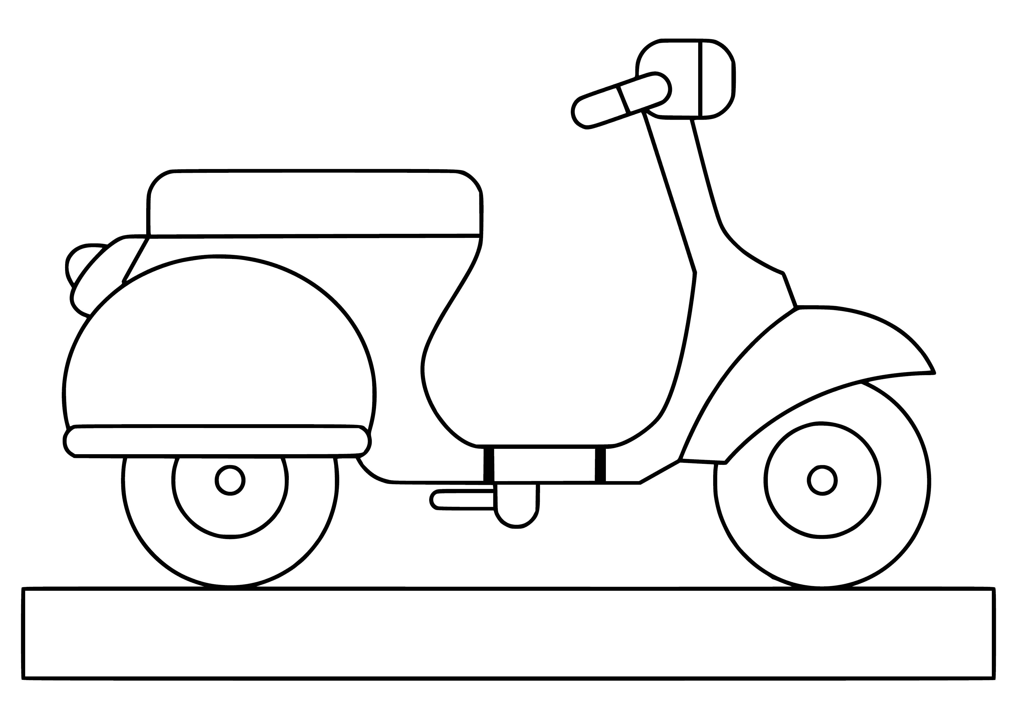 página para colorear: Colorear para niños 4 años - Motorroller