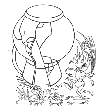 pagina da colorare: Immagine di una formica e un vaso rotto dalla fiaba Glorious Teremok