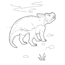 coloring page: Coloring of Proceratops, a dinosaur with a large crest