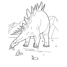 coloring page: Coloring the Stegosaurus Dinosaur