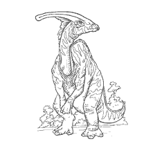 coloring page: Drawing of the dinosaur Parasaurolof for coloring