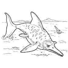 coloring page: Coloring Dinosaur Ichthyosaur for Children