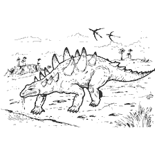 coloring page: Coloring of the dinosaur Polakantus