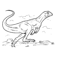 coloring page: Coloring the dinosaur Lesotosaurus