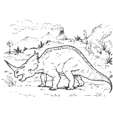 coloring page: Coloring the Centrosaurus Dinosaur