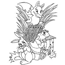 pagina da colorare: Illustrazione dalla storia popolare russa Lysichka-sister