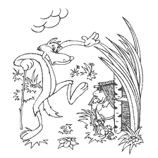 pagina da colorare: Illustrazione dal racconto popolare russo sul lupo e il teremka