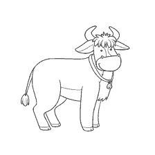 página para colorir: Colorir Bull - s&iacute;mbolo do ano