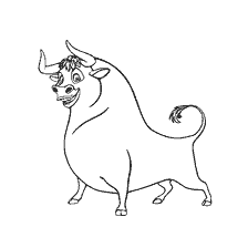 página para colorir: Touro colorido, s&iacute;mbolo do ano