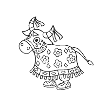 página para colorir: Colorir Bola em roupas festivas