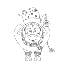 página para colorir: Bolo de chap&eacute;u e cachecol, s&iacute;mbolo do ano