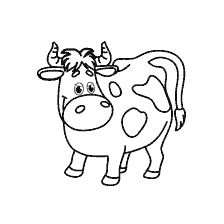 página para colorir: Colora&ccedil;&atilde;o do Touro - s&iacute;mbolo do ano Calf Gavrushi