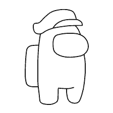 pagina da colorare: Colorare il personaggio del gioco tra noi nella forma di un astronauta