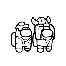 pagina da colorare: Due personaggi Come nel libro di colorazione