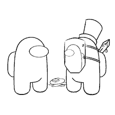 pagina da colorare: Due Come personaggi con uno scudo e una goccia di vernice