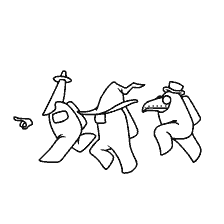 pagina da colorare: Immagine per la colorazione Tra Come con i personaggi