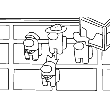 pagina da colorare: Quattro caratteri Tra Come in vari costumi e accessori